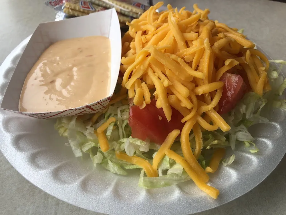 Cheesy Side Salad with Thousand Island Dressing